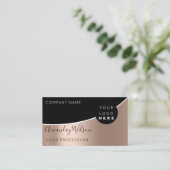 プロフェッショナル白黒ユニークロゴ 名刺 (スタンド正面)