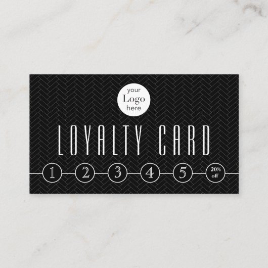 プロフェッショナル白黒ロイヤリティカード ロイヤリティカード (正面)