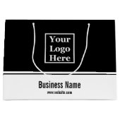 プロフェッショナル白黒ロゴはこちら ラージペーパーバッグ (正面)