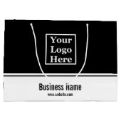 プロフェッショナル白黒ロゴはこちら ラージペーパーバッグ (裏面)