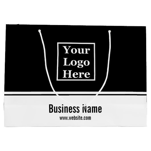 プロフェッショナル白黒ロゴはこちら ラージペーパーバッグ (裏面)