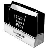 プロフェッショナル白黒ロゴはこちら ラージペーパーバッグ (正面アングル)