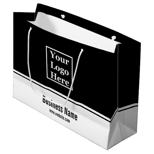 プロフェッショナル白黒ロゴはこちら ラージペーパーバッグ (正面アングル)