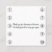 プロフェッショナル白黒事業ロイヤリティパンチ 予約カード (裏面)