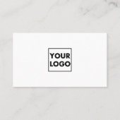 プロフェッショナル白黒企業ロゴQRコード 名刺 (裏面)