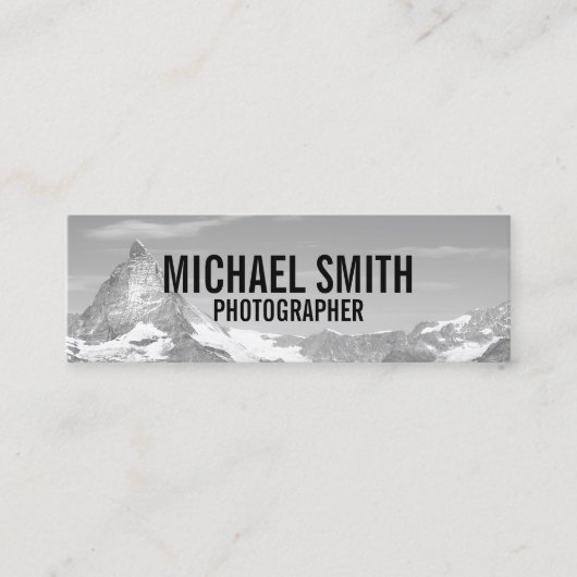 プロフェッショナル白黒写真 スキニー名刺 (正面)
