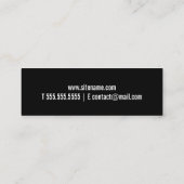 プロフェッショナル白黒写真 スキニー名刺 (裏面)