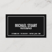 プロフェッショナル白黒写真 名刺 (裏面)