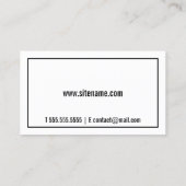 プロフェッショナル白黒写真 名刺 (裏面)