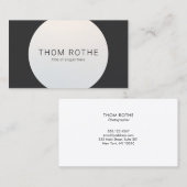 プロフェッショナル白黒勾配円デザイン 名刺 (正面/裏面)