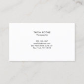 プロフェッショナル白黒勾配円デザイン 名刺 (裏面)