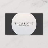 プロフェッショナル白黒勾配円デザイン 名刺 (正面)