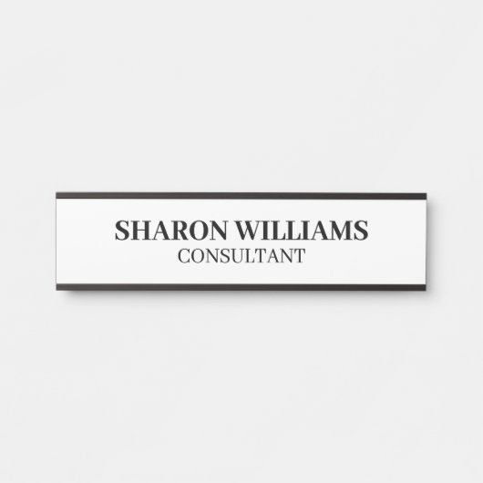 プロフェッショナル白黒名タイトル従業員 サインプレート (正面)