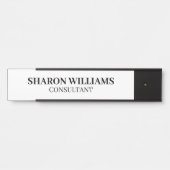 プロフェッショナル白黒名タイトル従業員 サインプレート (正面)