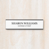 プロフェッショナル白黒名タイトル従業員 サインプレート (正面)