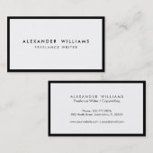 プロフェッショナル白黒名刺数々のカラー 名刺 (正面/裏面)