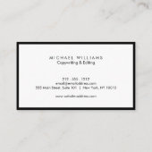 プロフェッショナル白黒名刺 名刺 (裏面)