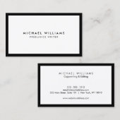 プロフェッショナル白黒名刺 名刺 (正面/裏面)