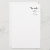 プロフェッショナル白黒平方建築家 便箋 (正面/裏面)