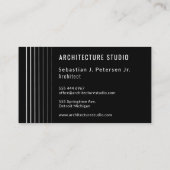 プロフェッショナル白黒建築家デザイモダンナー 名刺 (裏面)