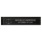 プロフェッショナル白黒弁護士弁護士 デスクネームプレート (正面)