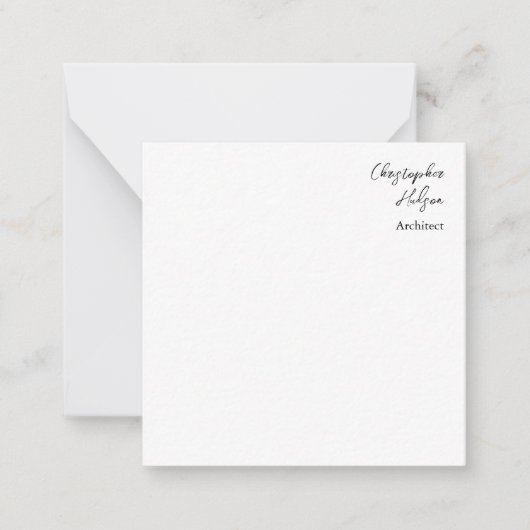 プロフェッショナル白黒普通建築厚 ノートカード (正面)