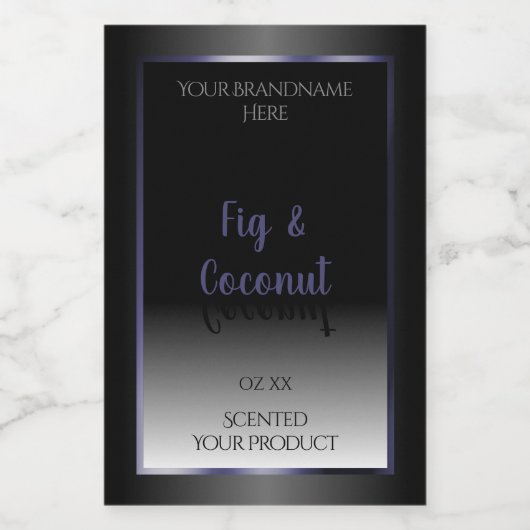 プロフェッショナル白黒製品ラベルブルーフレーム フードラベル (シングルラベル)