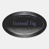 プロフェッショナル白黒製品ラベルブルーフレーム 楕円形シール (正面)