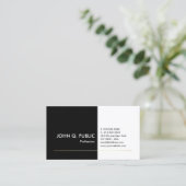 プロフェッショナル白黒金ゴールドプエレガントラモダンイン 名刺 (スタンド正面)
