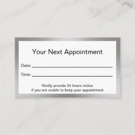 プロフェッショナル白黒銀医院 予約カード