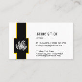 プロフェッショナル白黒QRコード宝石商 名刺 (裏面)