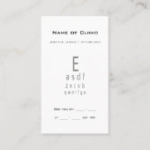 プロフェッショナル眼科医の眼球図アポイントメント 名刺 (正面)