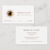 プロフェッショナル眼科医アポイントメントブラウンアイ 予約カード (正面/裏面)