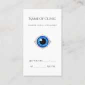 プロフェッショナル眼科医アポイントメントブルーアイリスアイ 名刺 (正面)