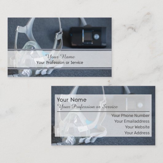 プロフェッショナル睡眠時無呼吸cpap名刺 名刺 (正面/裏面)