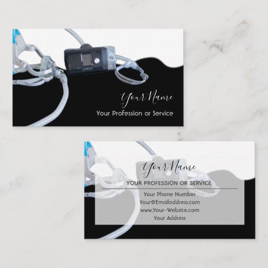 プロフェッショナル睡眠時無呼吸cpap名刺 名刺 (正面/裏面)