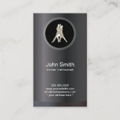 プロフェッショナル社交ダンスダンスインストラクターメタリック 名刺 (正面)