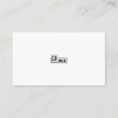 プロフェッショナル社員フォト金ゴールドブラック実在エテート 名刺 (裏面)