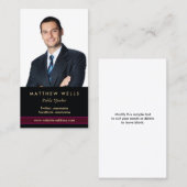 プロフェッショナル社員ポートレートフォト名刺 名刺 (正面/裏面)