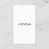 プロフェッショナル社員ポートレートフォト名刺 名刺 (裏面)