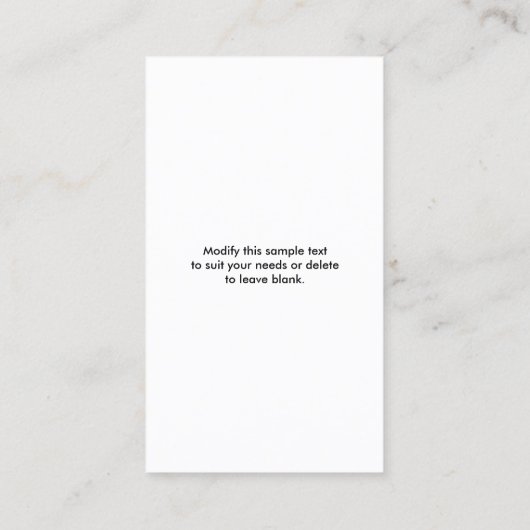 プロフェッショナル社員ポートレートフォト名刺 名刺 (裏面)