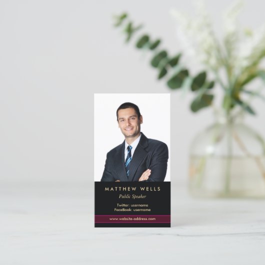 プロフェッショナル社員ポートレートフォト名刺 名刺 (スタンド正面)