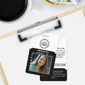 プロフェッショナル社員ロゴ写真バーコードブラック バッジ