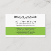 プロフェッショナル移動サービス – 再配置 名刺 (裏面)