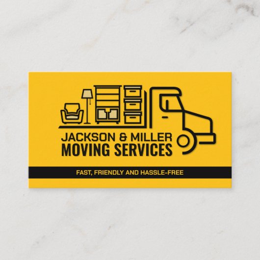プロフェッショナル移動サービス – 再配置 名刺 (正面)