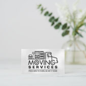 プロフェッショナル移動サービス – 再配置 名刺 (スタンド正面)