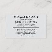 プロフェッショナル移動サービス – 再配置 名刺 (裏面)