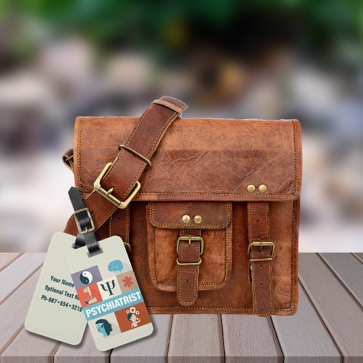 プロフェッショナル精神科医アイコニック設計 ラゲッジタグ