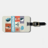 プロフェッショナル精神科医アイコニック設計 ラゲッジタグ (正面横)