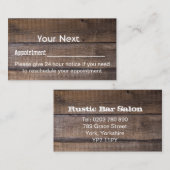 プロフェッショナル素朴アポイントメントリマインダカード 予約カード (正面/裏面)